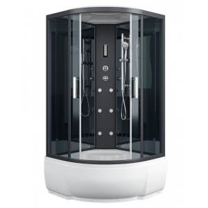 Душевая кабина Erlit ER5709TP-C24-RUS профиль черный, стекло тонированное, 90x90x215
