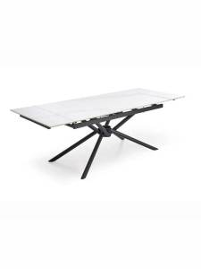 Стол обеденный Halmar Vitorino 160 V-CH-VITORINO-ST-BIALY белый мрамор/черный