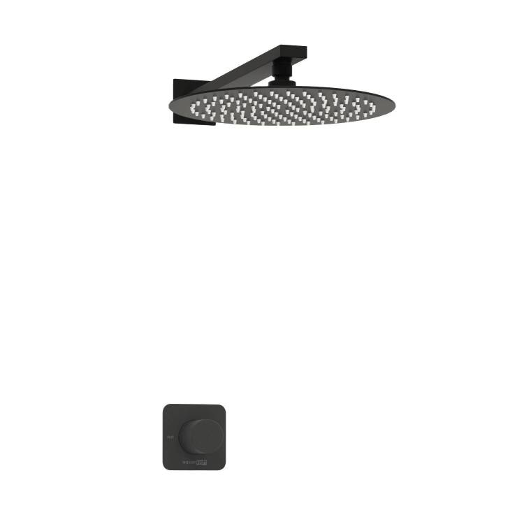 Душевой комплект Wasserkraft Fulda A5251.219.258 с верхней душевой насадкой, черный, встраиваемый
