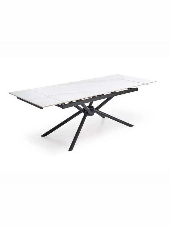 Стол обеденный Halmar Vitorino 160 V-CH-VITORINO-ST-BIALY белый мрамор/черный