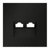 Лицевая панель для двойной компьютерной розетки RJ-45 Voltum S70 VLS001408 черный фото 2