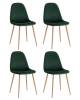 Набор из 4 стульев Stool Group Валенсия SN OS-001 HLR-57 X4 темно-зеленый