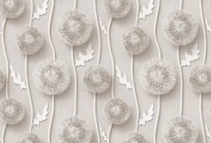 3D Фотообои Artegrafico «Объемные одуванчики» VL-002 песок