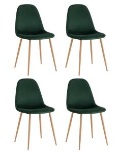 Набор из 4 стульев Stool Group Валенсия SN OS-001 HLR-57 X4 темно-зеленый