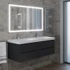 Тумба под раковину Uperwood Tanos 2910203302 подвесная, двойная, 4 ящика, черная, 120 см фото 2