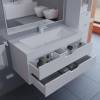 Тумба с раковиной Uperwood Modul 393020552 подвесная, матовая, белая, 100 см фото 8