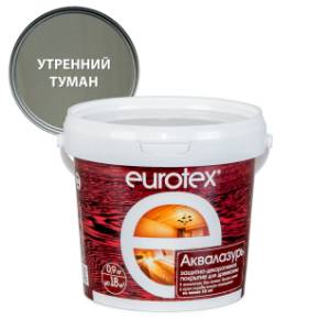 Лак защитно-декоративный для дерева EUROTEX Аквалазурь утренний туман 0.9 л