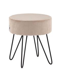 Пуф Stool Group Спейси vd-spacy-cl-cream бежевый, велюр рельефный