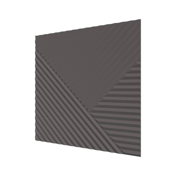 Стеновая квадратная панель МДФ Ликорн Пирамида графит 50x50x0.8