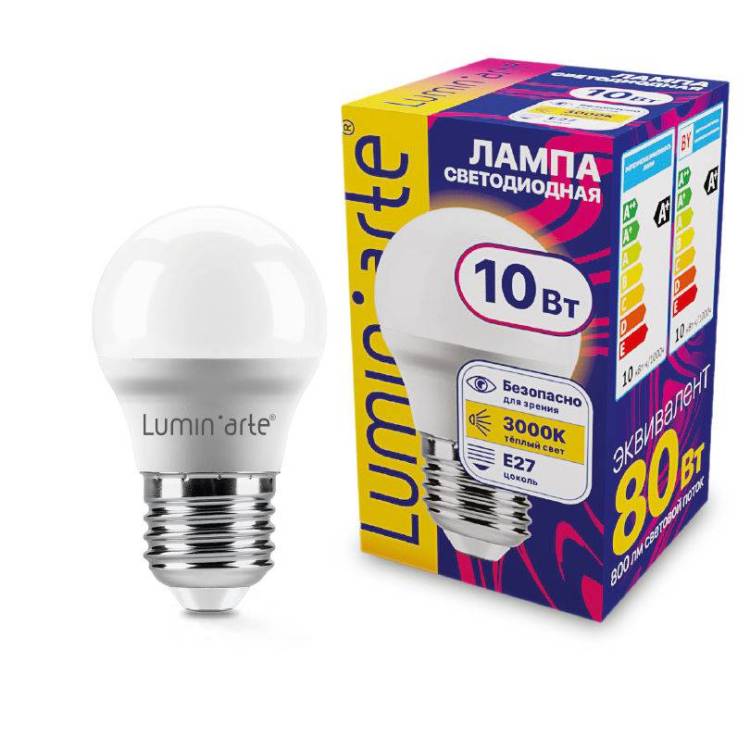Светодиодная лампа Wolta Lumin Arte LSTD-G45-10W3KE27