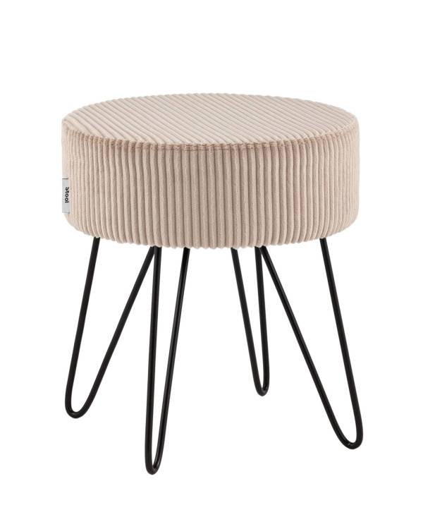 Пуф Stool Group Спейси vd-spacy-cl-cream бежевый, велюр рельефный