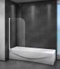 Шторка на ванну Cezares Relax RELAX-V-1-80/140-C-Bi профиль белый, стекло прозрачное, 80x140
