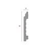 Напольный плинтус ТД Меридиан P3-137 гладкий 2400x80x16