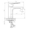 Смеситель для умывальника Decoroom DR23 DR23011 одноручный для умывальника монолитный Хром фото 2
