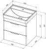 Тумба с раковиной Aquanet Ирис new 60 312425 подвесная, белый глянец, 2 ящика, раковина Ирис-Т 00346264 фото 5