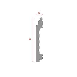 Напольный плинтус ТД Меридиан P3-137 гладкий 2400x80x16
