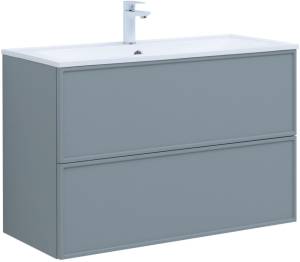 Тумба с раковиной Aquanet Арт 00313277 100 мисти грин