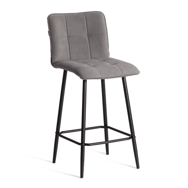 Стул полубарный Tetchair Bari 24906 серый, велюр