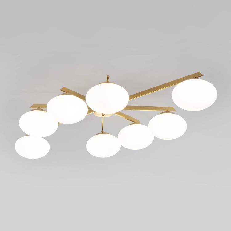 Потолочный светильник Eurosvet Opaline 70220/8 латунь Smart