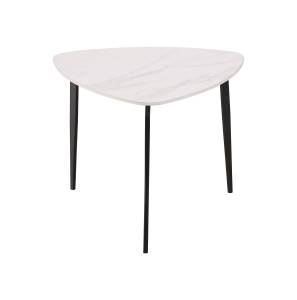 Стол журнальный Stool Group Alara OC-24014T snow white, top DUAL светлая керамика 65x56.5x51