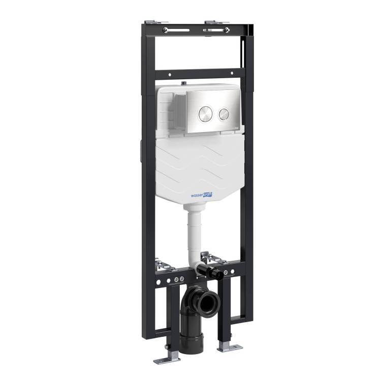 Система инсталляции для унитазов Wasserkraft Dinkel 58TLT.010.ME.BN01 клавиша никель