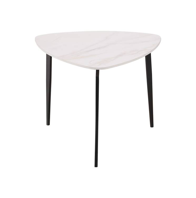 Стол журнальный Stool Group Alara OC-24014T snow white, top DUAL светлая керамика 65x56.5x51