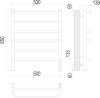 Полотенцесушитель Terminus Евромикс квадро П6 50x65, электрический фото 3