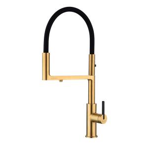 Смеситель для кухни Paulmark Tornado To213402-BG брашированное золото