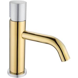 Смеситель для раковины Boheme Stick 121-CRG.2 Chrome Touch Gold