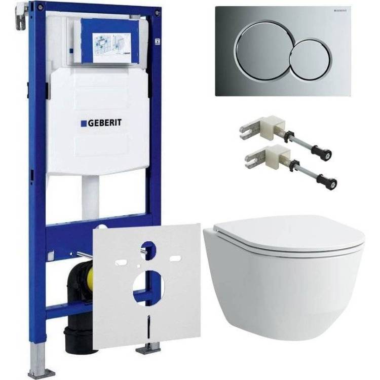 Комплект Унитаз Laufen Pro Rimless 8.2096.6.000.000.1 + Крышка-сиденье 8.9896.6.000.000.1 + Инсталляция Geberit Duofix UP 320 111.300.00.5