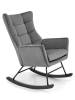 Кресло-качалка Halmar Bazalto V-CH-BAZALTO-FOT-POPIELATY серый фото 2
