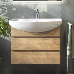 Тумба с раковиной Vigo Wing 700-0-2 tp.WIN.BAL.70.2Y дуб золотой, раковина Балтика