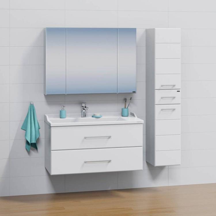 Мебель для ванной СанТа Омега 100 подвесная белая