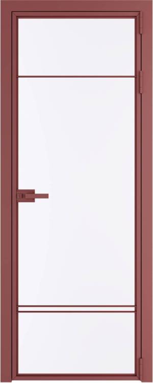 Межкомнатная дверь Profil Doors 4 AX цвет профиля Красный антрацит, стекло безопасное 6 мм монохром белый просветленный 800x2000