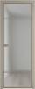 Межкомнатная дверь Profil Doors 4 AX цвет профиля Никель матовый, стекло безопасное 6 мм матовое 600x2000
