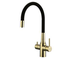 Смеситель для кухни Paulmark Salix Sa213419-G золото