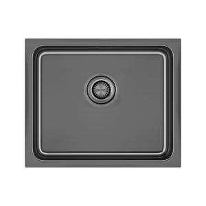 Кухонная мойка Paulmark Vista PM305444-GM вороненая сталь