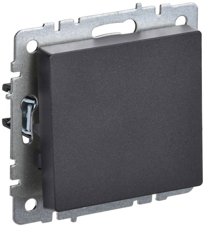 Выключатель 1-клавишный IEK Brite BR-V14-0-10-K02 черный