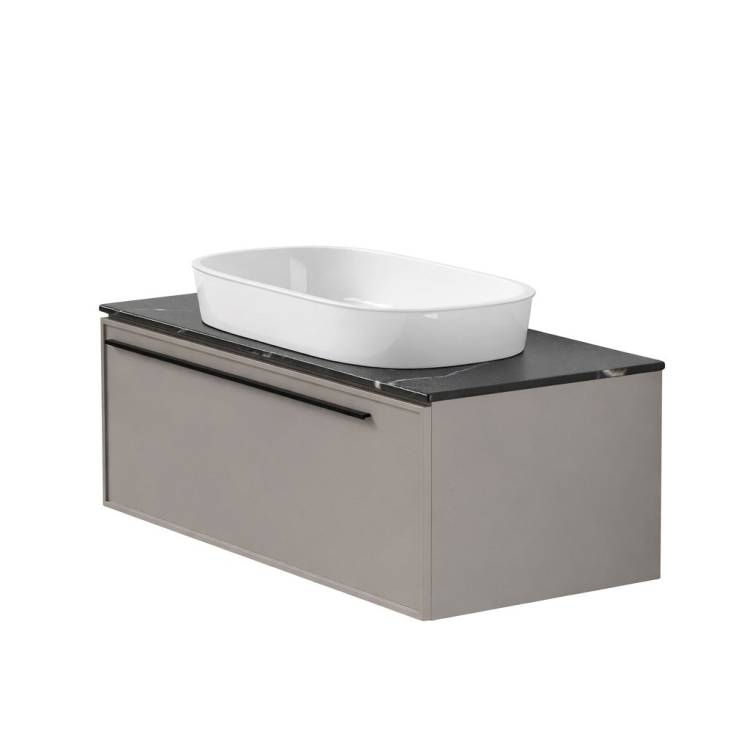 Тумба с раковиной La Fenice Elba Cappuccino NFNC-01-ELB-C-100-3-M-GB бежевая матовая, 100 см