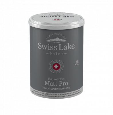 Краска водно-дисперсионная Swiss Lake Matt Pro А 9 л