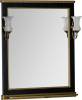 Зеркало Aquanet Валенса 80 черный краколет, золото, с полкой фото 3