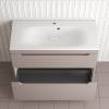 Тумба с раковиной Style Line Остин напольная, тауп темный, раковина белая, 82x100x45 фото 5