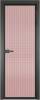 Межкомнатная дверь Profil Doors 1 AV цвет профиля Серая ночь, стекло безопасное 6 мм мору розовое 600x2000
