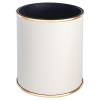 Мусорное ведро Geralis M-NCWG1-S 6л, белое, кант золото, внутренний цвет черный