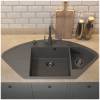 Мойка кухонная Uperwood Quartz UPD-06 3910202122 серая, 100.6x51 фото 3