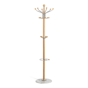 Вешалка напольная Tetchair Himawari (mod. GH-8014) 21443 White (Белый)/Natural (натуральный)