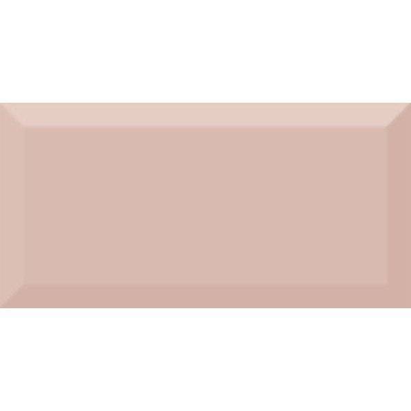 Керамическая плитка Absolut Keramika Monocolor Salmon Biselado Brillo 10x20