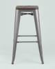Стул барный Stool Group Tolix Wood YD-H765-W YG-15 серебристый матовый фото 5