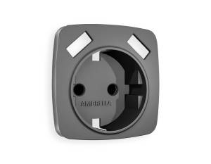 Лицевая панель для электрической розетки с заземлением со шторками 2USB A+A Ambrella Volt Omega OP6590