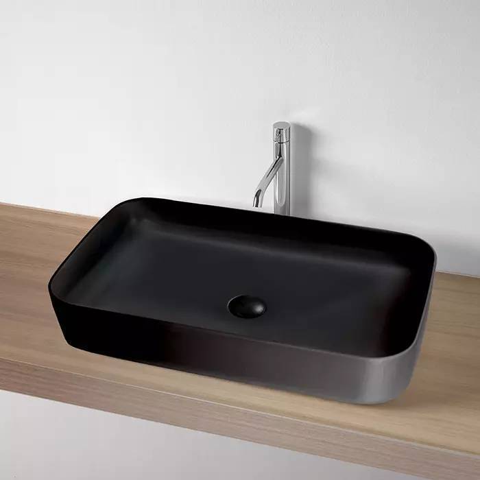 Раковина Kerasan Tribeca 460231 накладная, 70 см, черная матовая